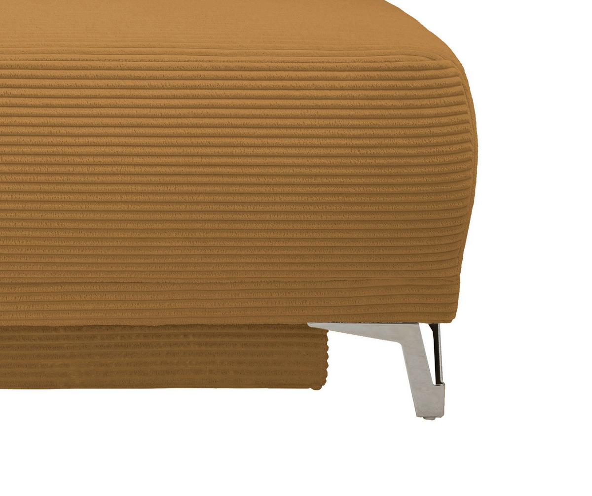 Schlafsofa Ari Goldfarben Cord, B: 198 Cm - Chromfarben/Goldfarben, MODERN, Textil (198/90/100cm) - Livetastic