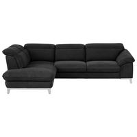 Ecksofa Mit Schlaffunktion Teresa Schwarz - Chromfarben/Schwarz, Design, Textil (232/293cm) - Livetastic