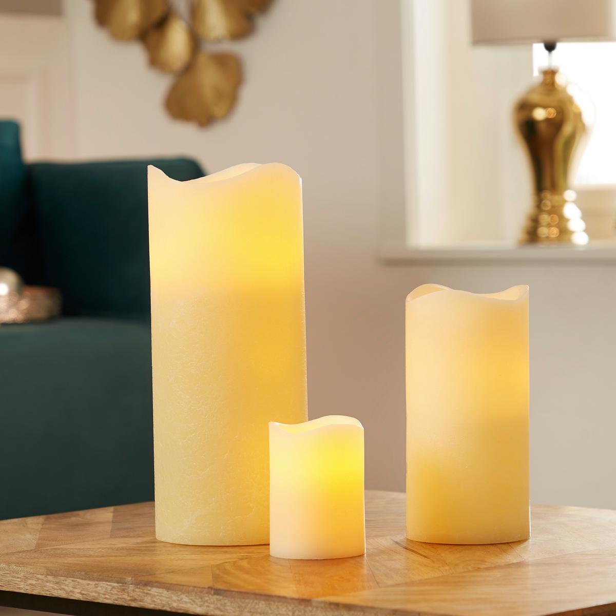 Gyertya Led-del Melina - natúr színű, Romantik / Landhaus, paraffin (10/20cm) - Luca Bessoni