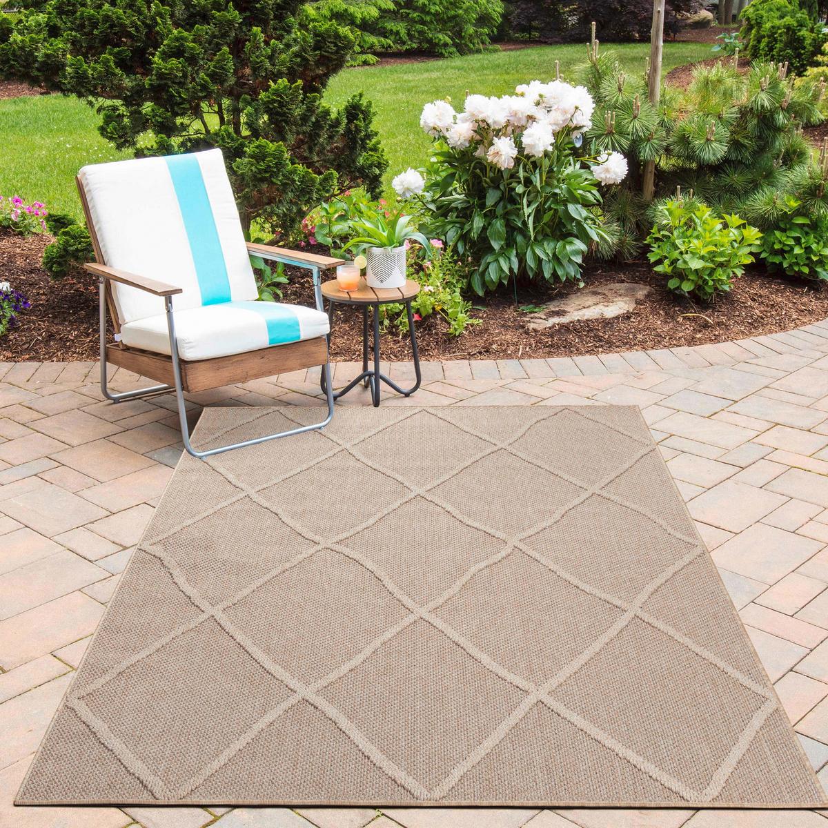Outdoorteppich Patara - Beige, Design, Textil (200/290cm) - Novel
