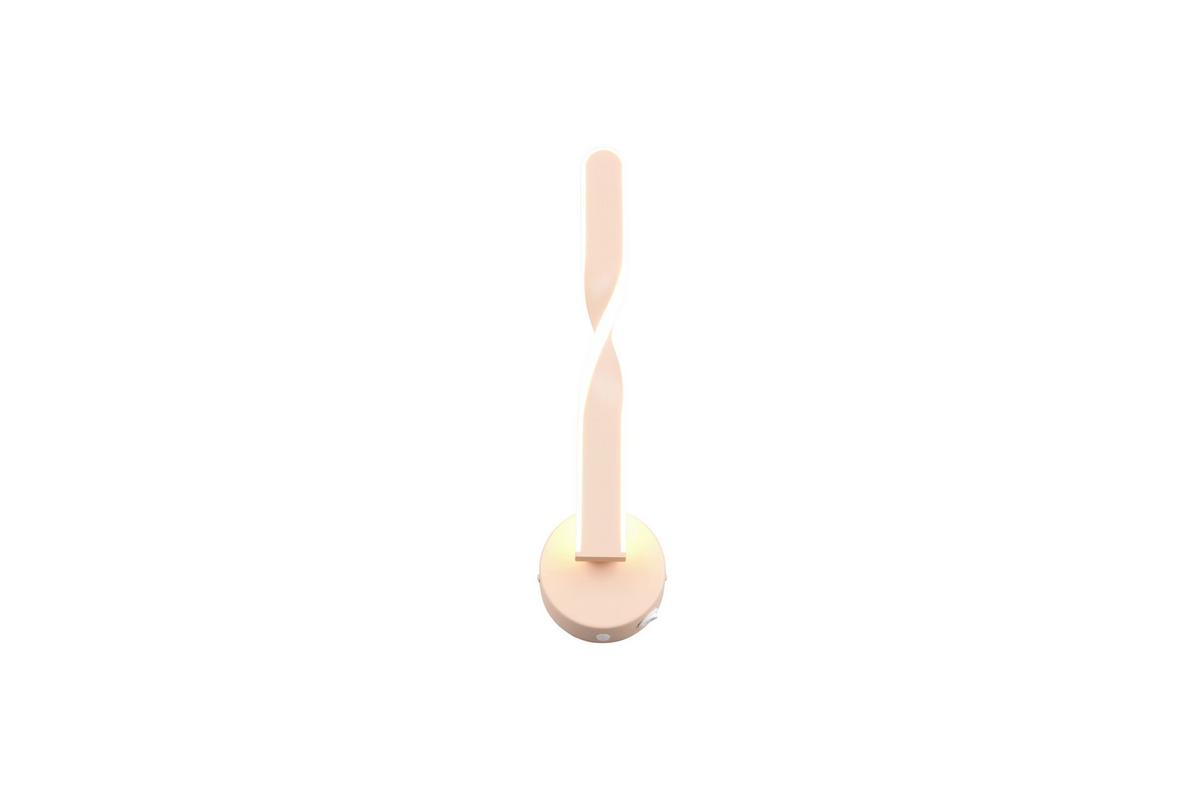 LED-Wandleuchte Ginko Weiß Sandfarben B: 12 cm - Sandfarben/Weiß, Design, Kunststoff/Metall (45,5/12/15cm)