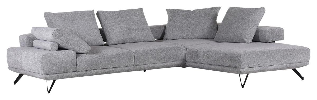 ECKSOFA BOLZANO - Schwarz/Grau, KONVENTIONELL, Textil (310/240cm) - MID.YOU