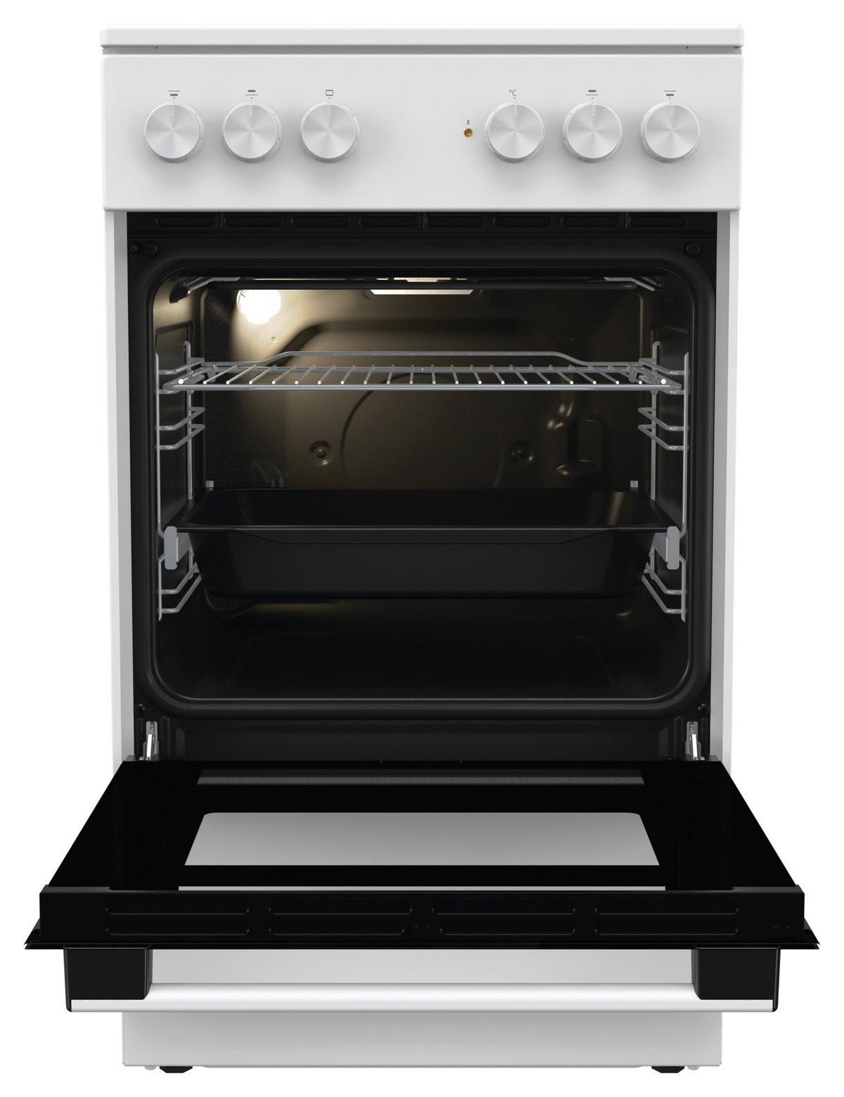 Elektro-Standherd Gec5a21wg Glaskeramik B: 50 cm Weiß - Weiß, Basics, Glas/Metall (50/85/59,4cm) - Gorenje