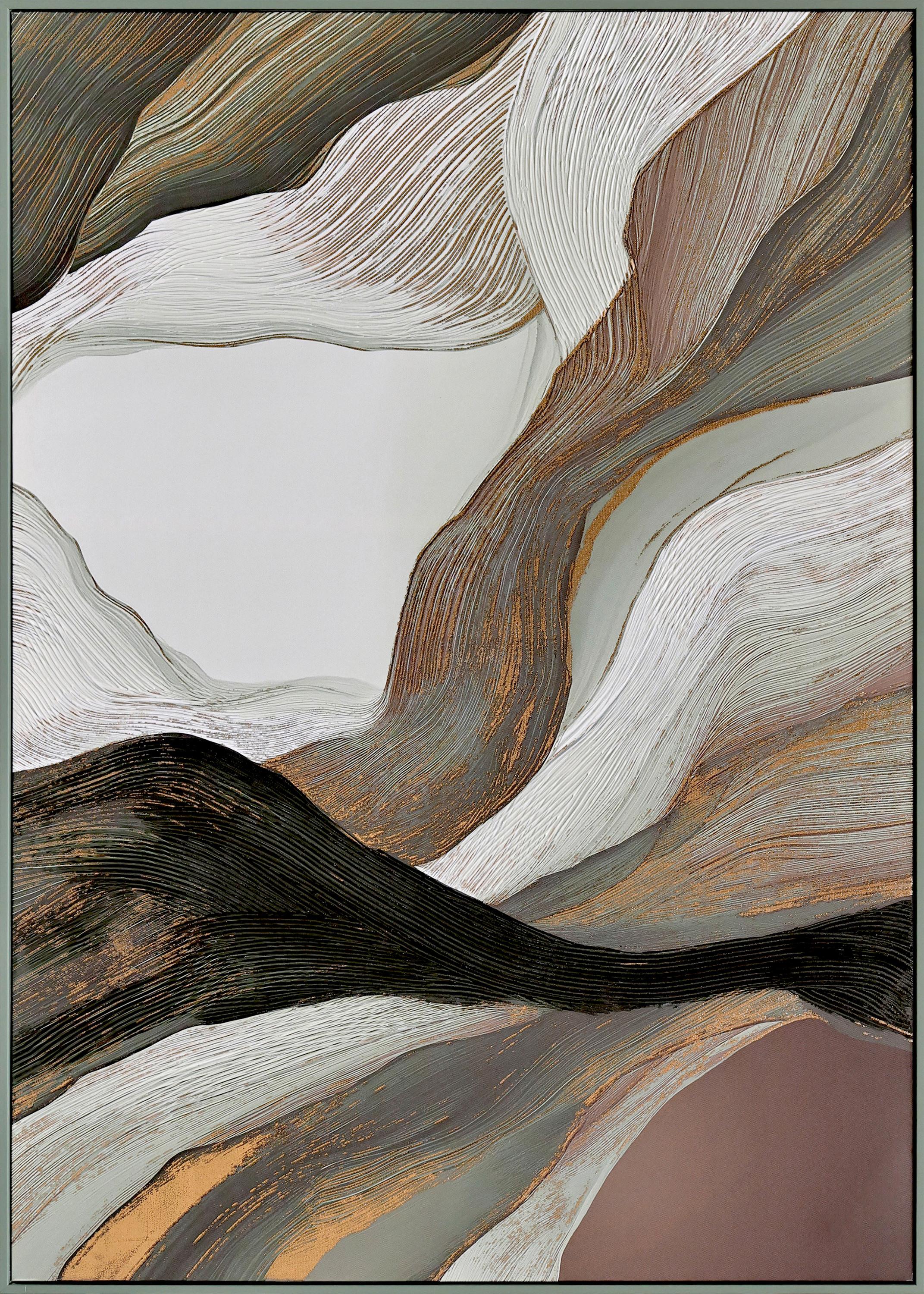 Obraz na plátne DENISE SMALL - viacfarebná/šalviovozelená, kompozitné drevo/textil (60/90cm) - Mömax