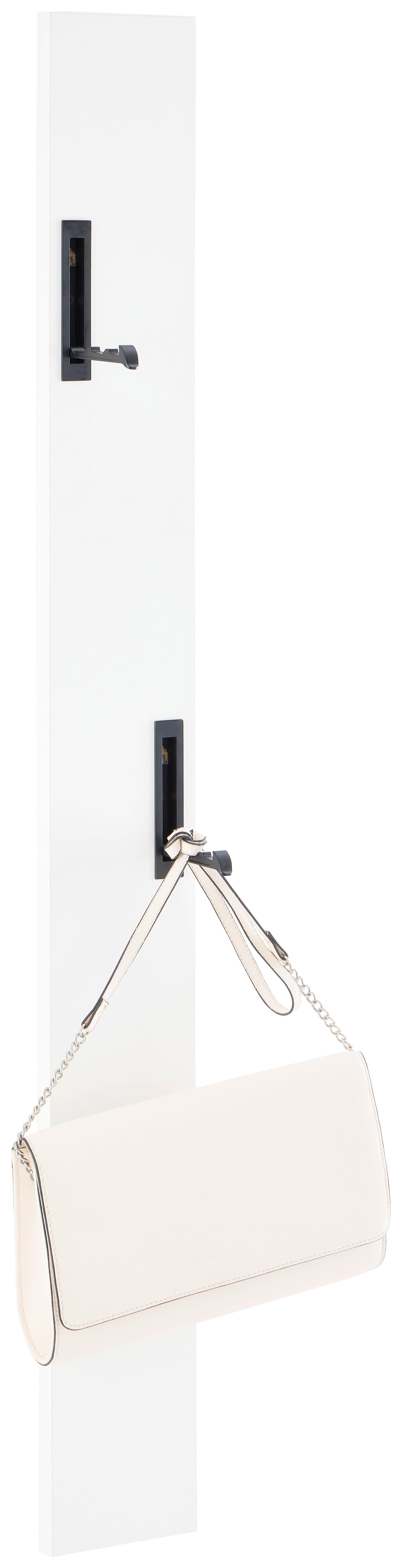 Garderobe Leony H: 110 cm Weiss, 4 Haken - Weiß, Trend, Holzwerkstoff (12/110/1,8cm)