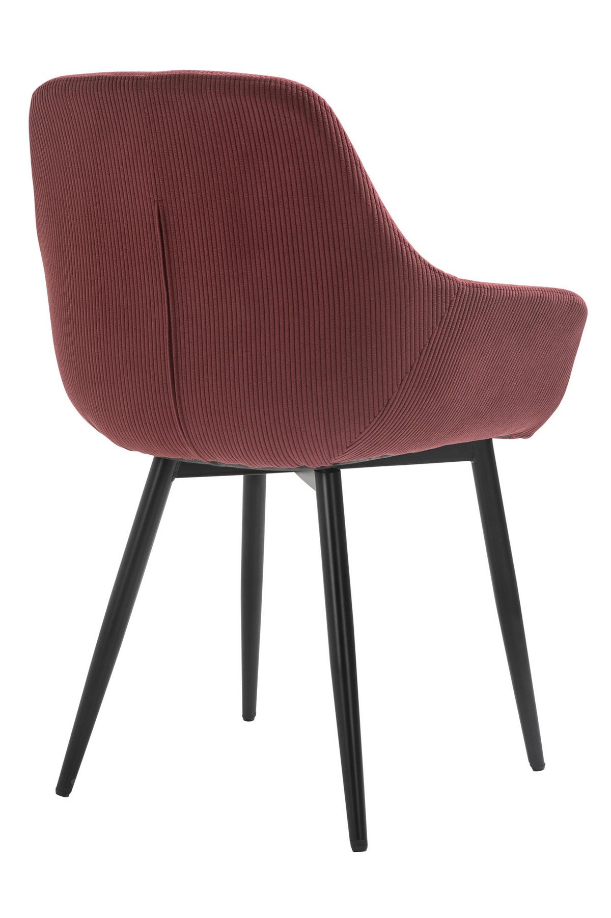 Armlehnstuhl-set Beere B: 64 Cm - Beere/Schwarz, MODERN, Textil/Metall (64/86/59cm) - Livetastic