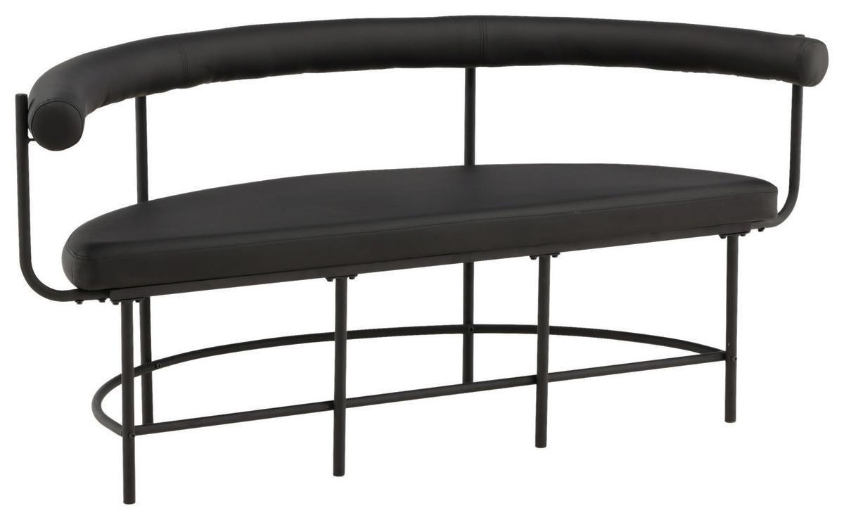 Sitzbank Stallhagen - Schwarz, Design, Textil/Metall (165/75/51cm) - Livetastic