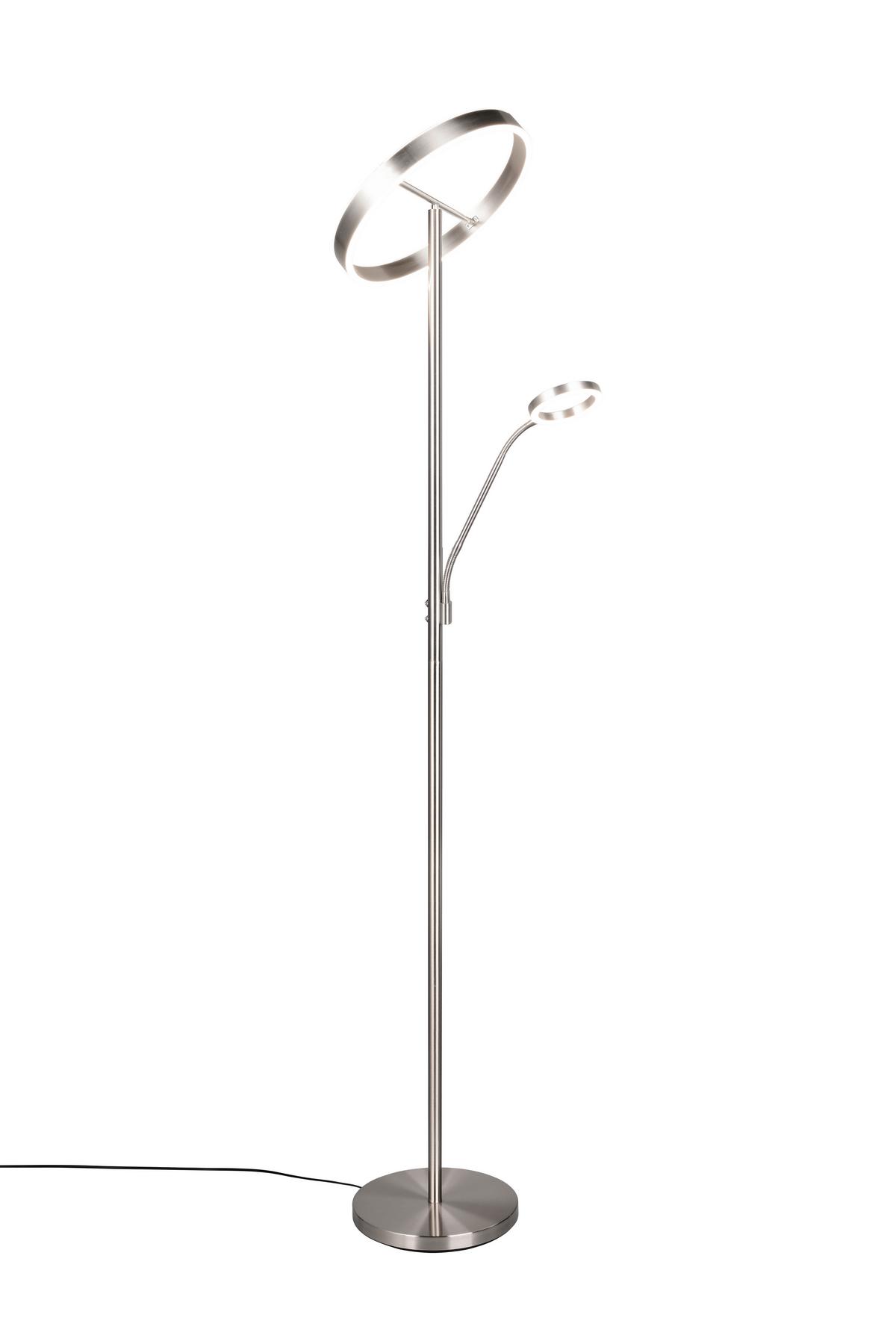 LED-Stehleuchte 449510207 Willis - Nickelfarben, Design, Metall (40/180cm) - Trio Leuchten