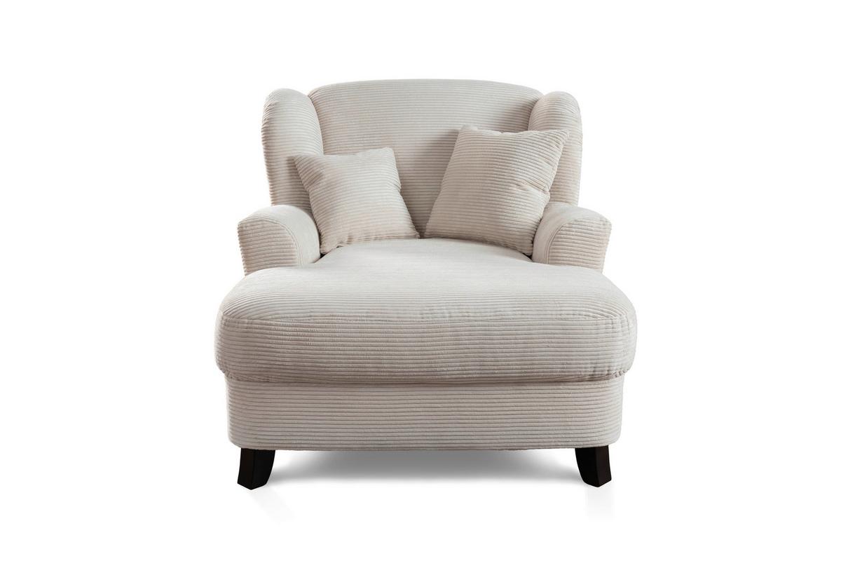 XXXL-Sessel Asado creme teilmassiv, B: 109 cm - Dunkelbraun/Creme, KONVENTIONELL, Textil (109/104/145cm) - Sit & More