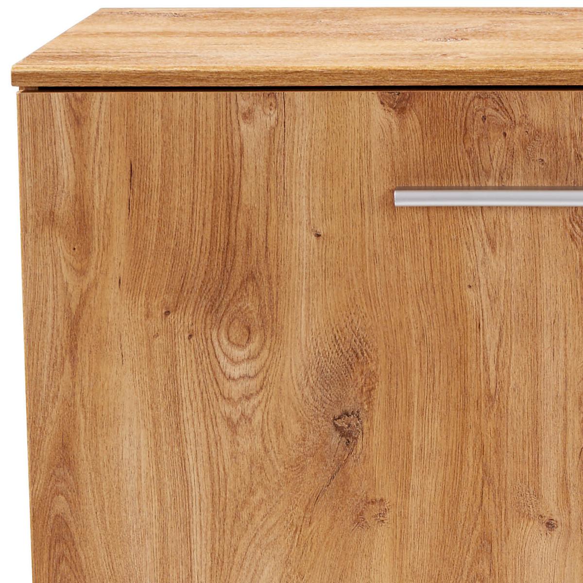 Kommode B 81cm Katrin Alpinweiß/ Balkeneiche Dekor - Eichefarben/Weiß, KONVENTIONELL, Holzwerkstoff (81/83/41cm)