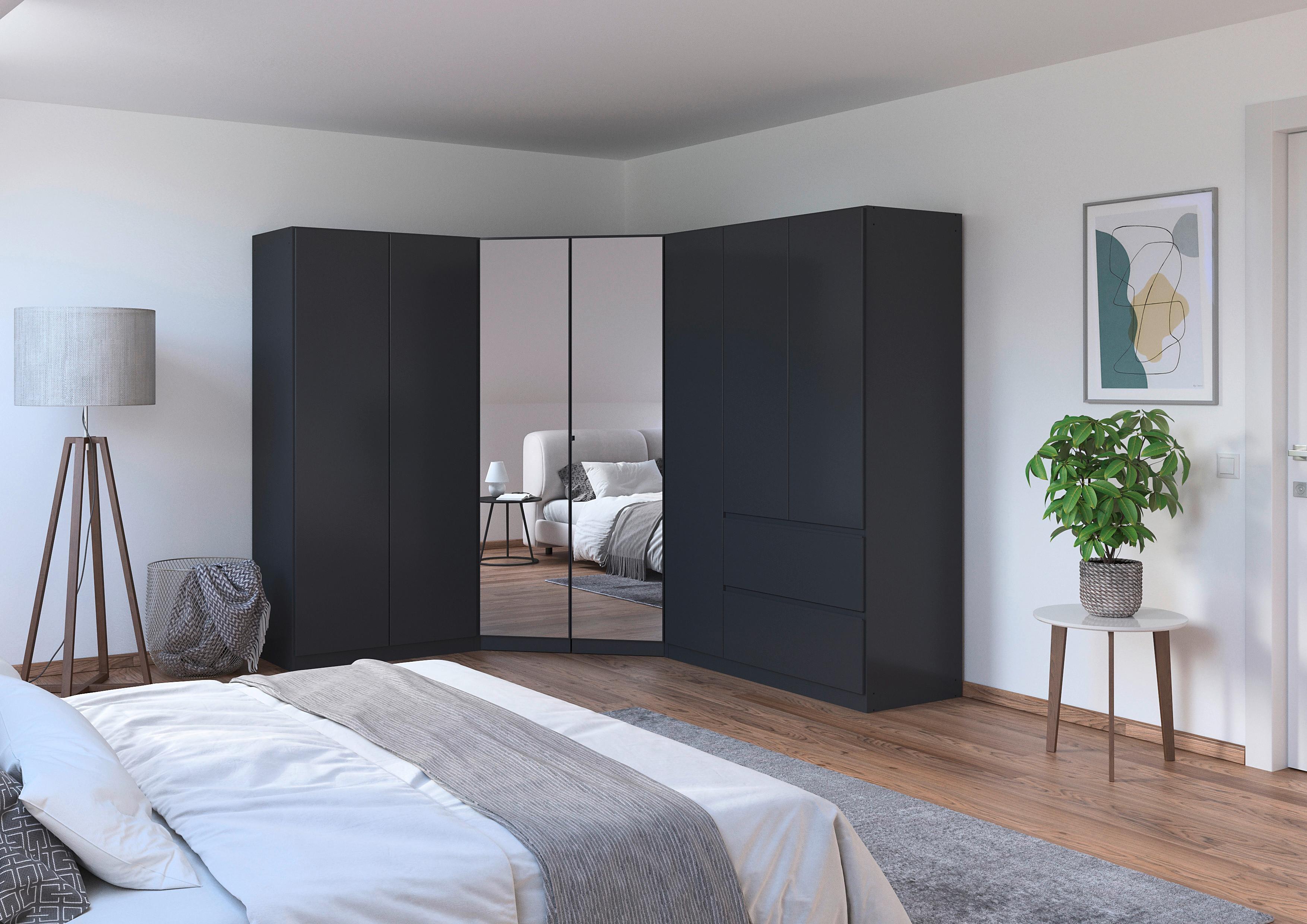 Eckkleiderschrank Costa Grau B: 208 cm - Grau, MODERN, Holzwerkstoff (208/197/253cm) - Rauch Möbel