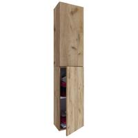 Badezimmer Hochschrank Lendas Eichefarben BxH 32,6x150 cm - Honigeiche/Eichefarben, MODERN, Holzwerkstoff (32,6/150/21,7cm) - MID.YOU