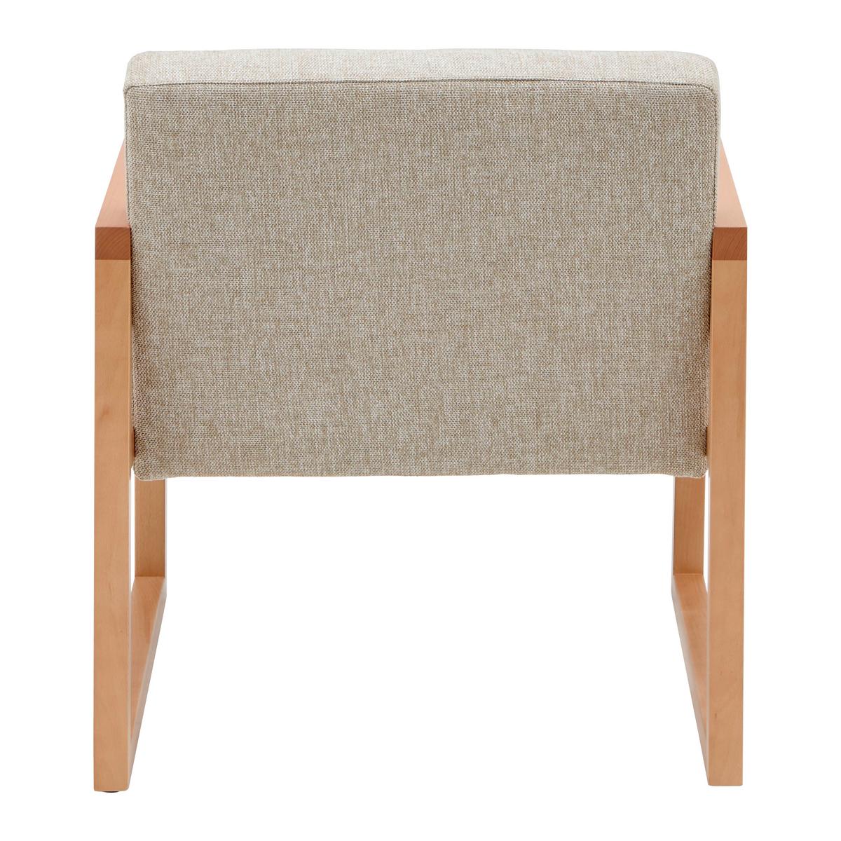 Kreslo MALMÖ, svetlě šedá, bukový masiv - světle šedá/přírodní barvy, Moderní, dřevo/textil (65/75/69cm) - Mömax