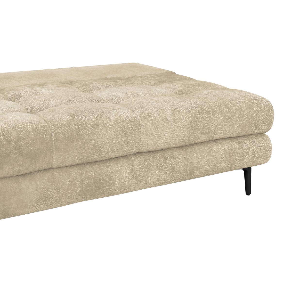 Schlafsofa Perla Beige B: 203 cm - Beige/Schwarz, KONVENTIONELL, Textil (203/94/96cm)