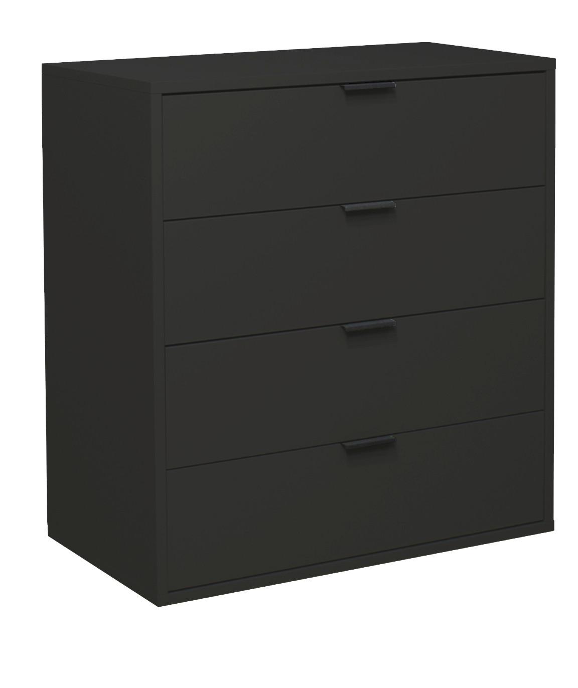 Komoda Bounty - antracitová, Moderní, kov/kompozitní dřevo (81/87/45cm) - Premium Living