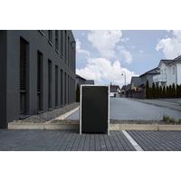 Mülltonnenbox Hide Mülltonnenbox 240l 1erbox - Schwarz, Basics, Metall (69,7/115,2/80,7cm)