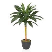 Kunstpflanze Grün/hellgrün/schawrz B: 33 Cm - Schwarz/Hellgrün, MODERN, Kunststoff (33/85/33cm) - MID.YOU