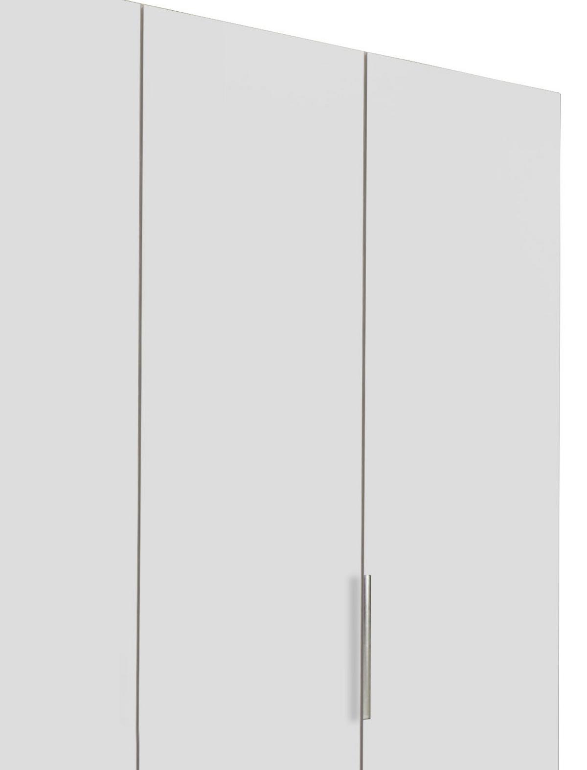Drehtürenschrank Mit Laden 200cm Level 36a, Weiß - Weiß, MODERN, Holzwerkstoff (200/216/58cm) - MID.YOU