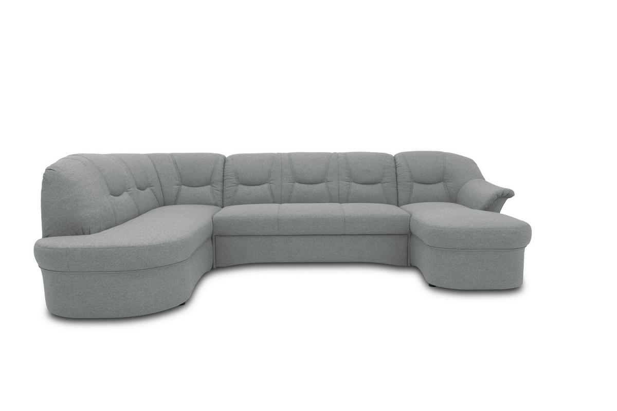 Wohnlandschaft Sarafina Mintgrau - Mintgrau/Schwarz, KONVENTIONELL, Textil (180/295/146cm) - MID.YOU