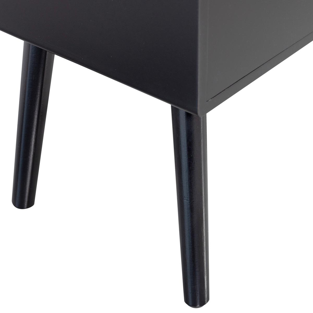 NACHTKÄSTCHEN Ozzy Schwarz B: 36cm - Schwarz, Basics, Holzwerkstoff (36/53/30cm) - MID.YOU