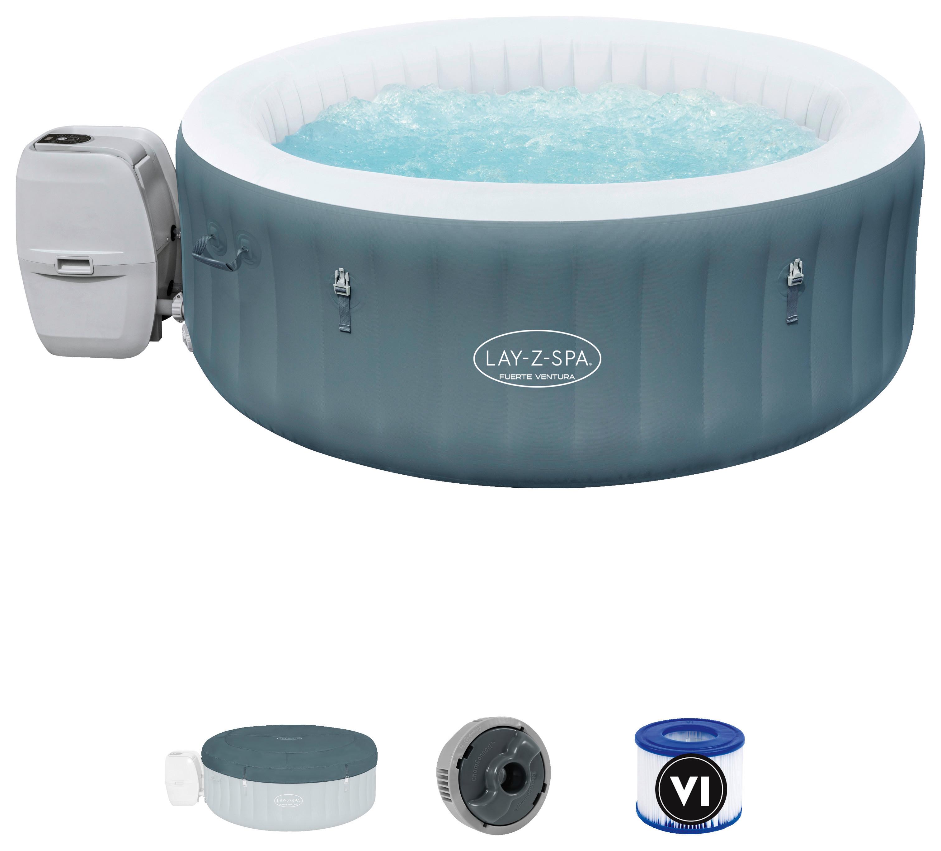 Whirlpool Aufblasbar 60235 Ø 180 X H 66 cm - Weiß/Grau, KONVENTIONELL, Kunststoff/Metall (180/66cm) - Bestway