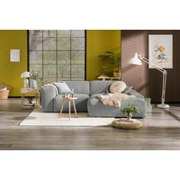 Ecksofa Hannah Hellgrau 252x170 Cm - Hellgrau/Schwarz, Design, Textil (252/170cm) - MID.YOU