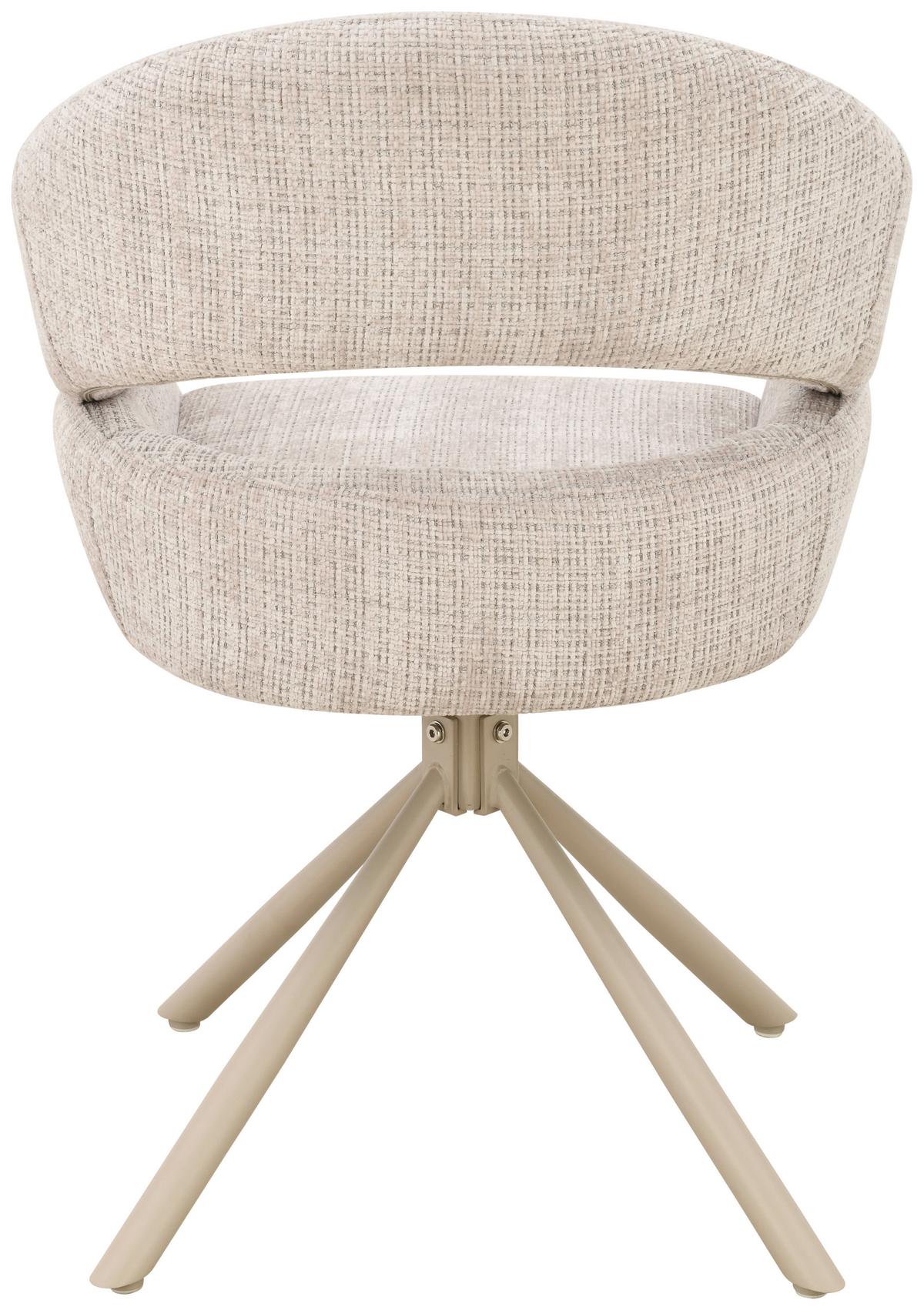 Armlehnstuhl Cleo Beige B: 58 cm - Beige, MODERN, Holz/Textil (58/85/62cm) - Livetastic