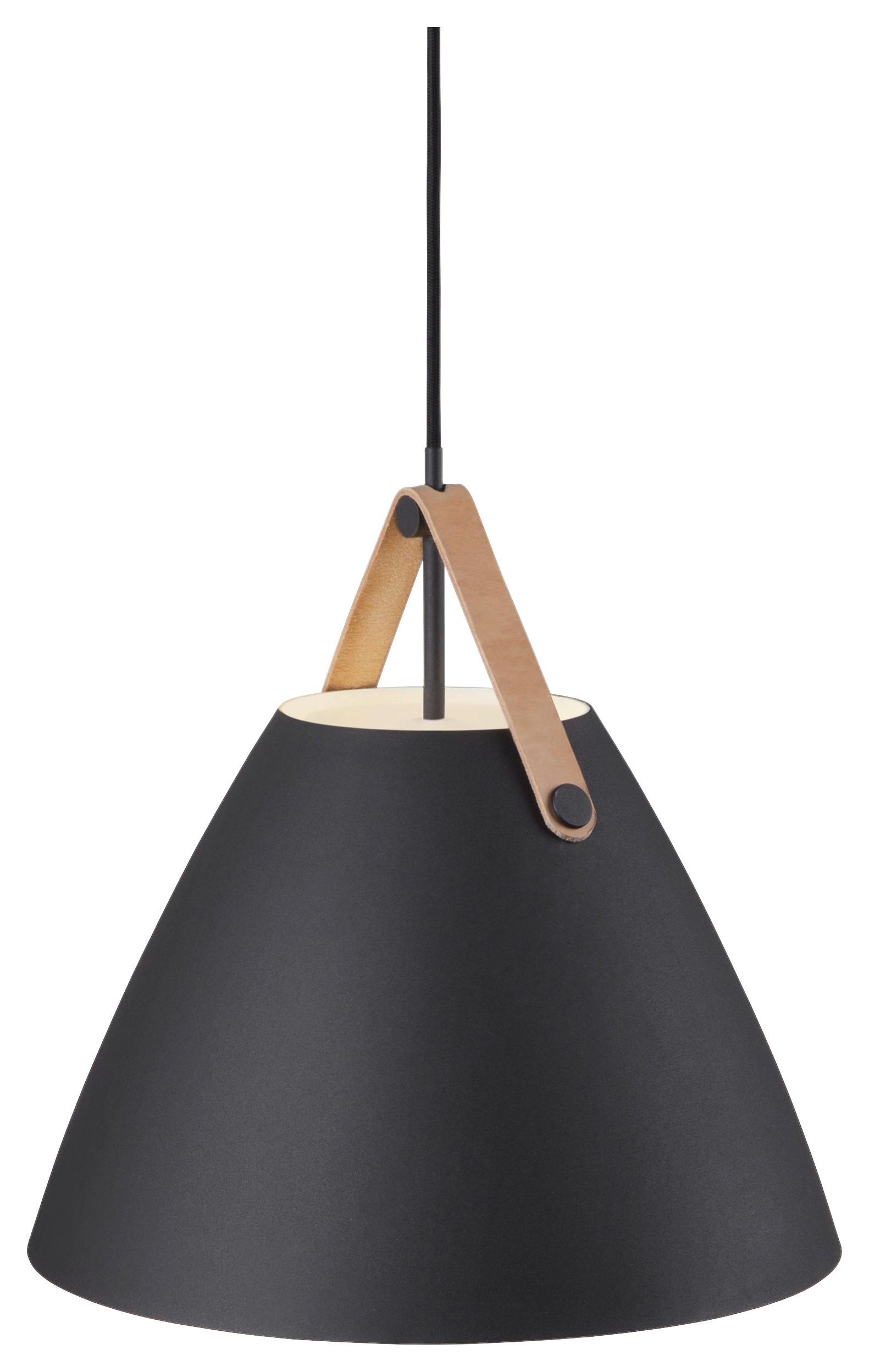 Hängeleuchte Strap Schwarz D: 36 cm - Schwarz, Design, Metall (36/37cm) - Nordlux