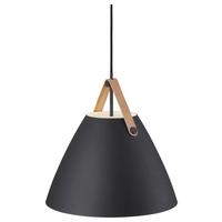 Hängeleuchte Strap Schwarz D: 36 cm - Schwarz, Design, Metall (36/37cm) - Nordlux