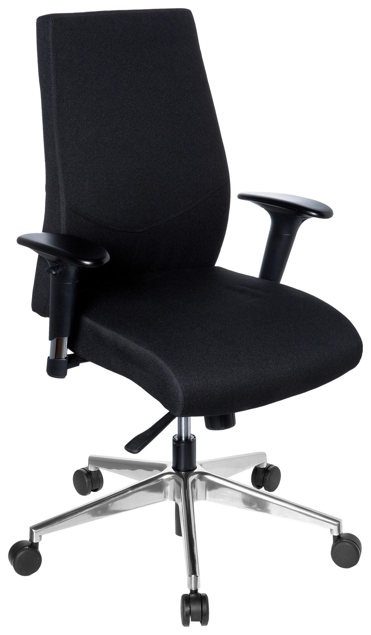 Drehstuhl Pro-Tec 250 Schwarz - Alufarben/Schwarz, MODERN, Kunststoff/Textil (57/116/51cm) - MID.YOU