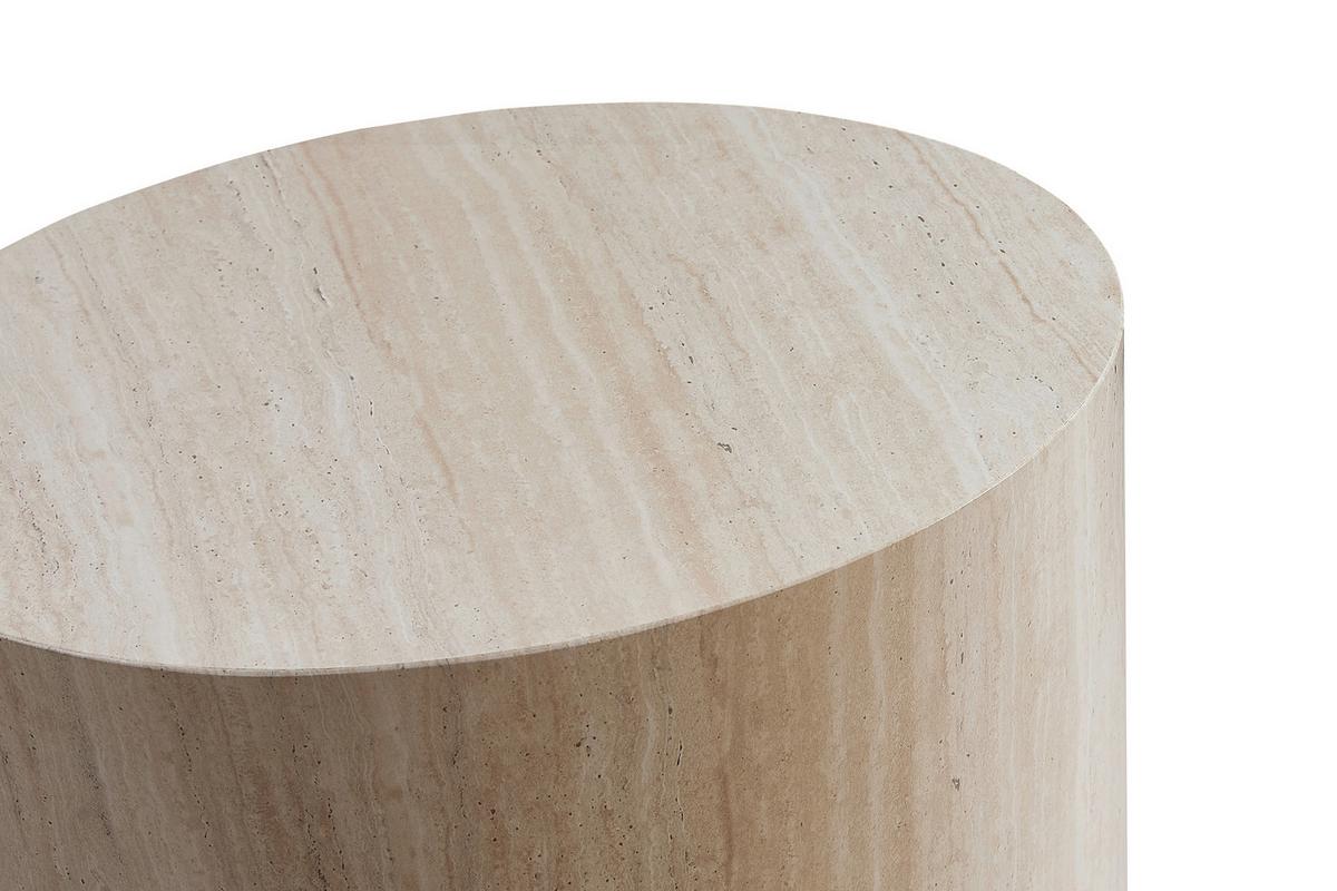 Couchtischset 2-teilig Beige/travertinoptik - Beige, MODERN, Holzwerkstoff (48-40/33-24,5/40-33cm) - Livetastic