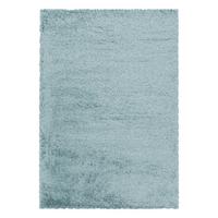 Hochflor Teppich Blau Naturfaser Fluffy 160x230 cm - Blau, Basics, Textil (160/230cm)