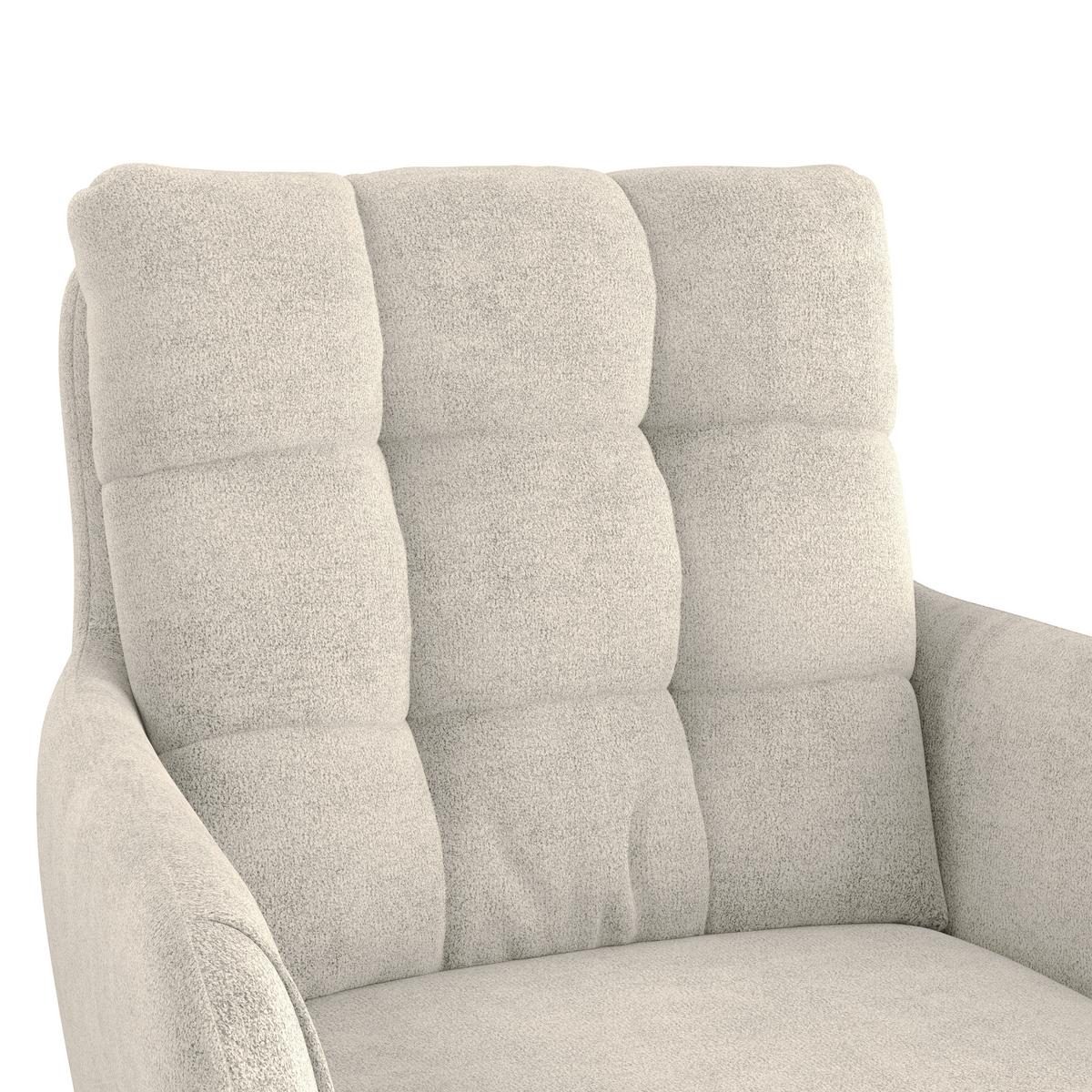 Armlehnstuhl Susan Beige Schwarz/Sitzfläche 360°drehbar - Beige/Schwarz, KONVENTIONELL, Holz/Textil (59/90/66cm)