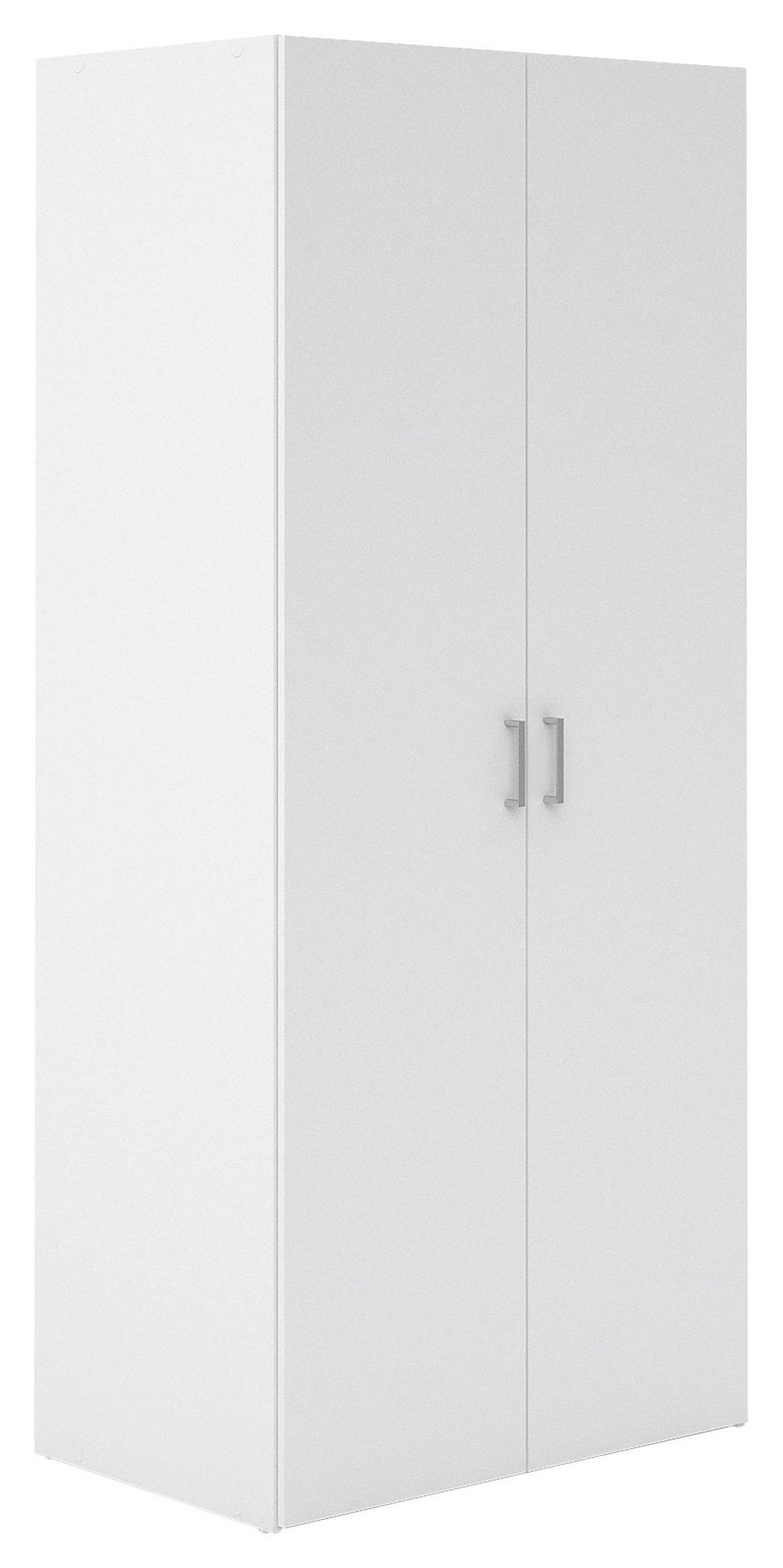 Kleiderschrank Space, Weiß, B: 77,6 cm - Weiß, Basics, Holzwerkstoff (77,6/175,4/49,5cm) - MID.YOU