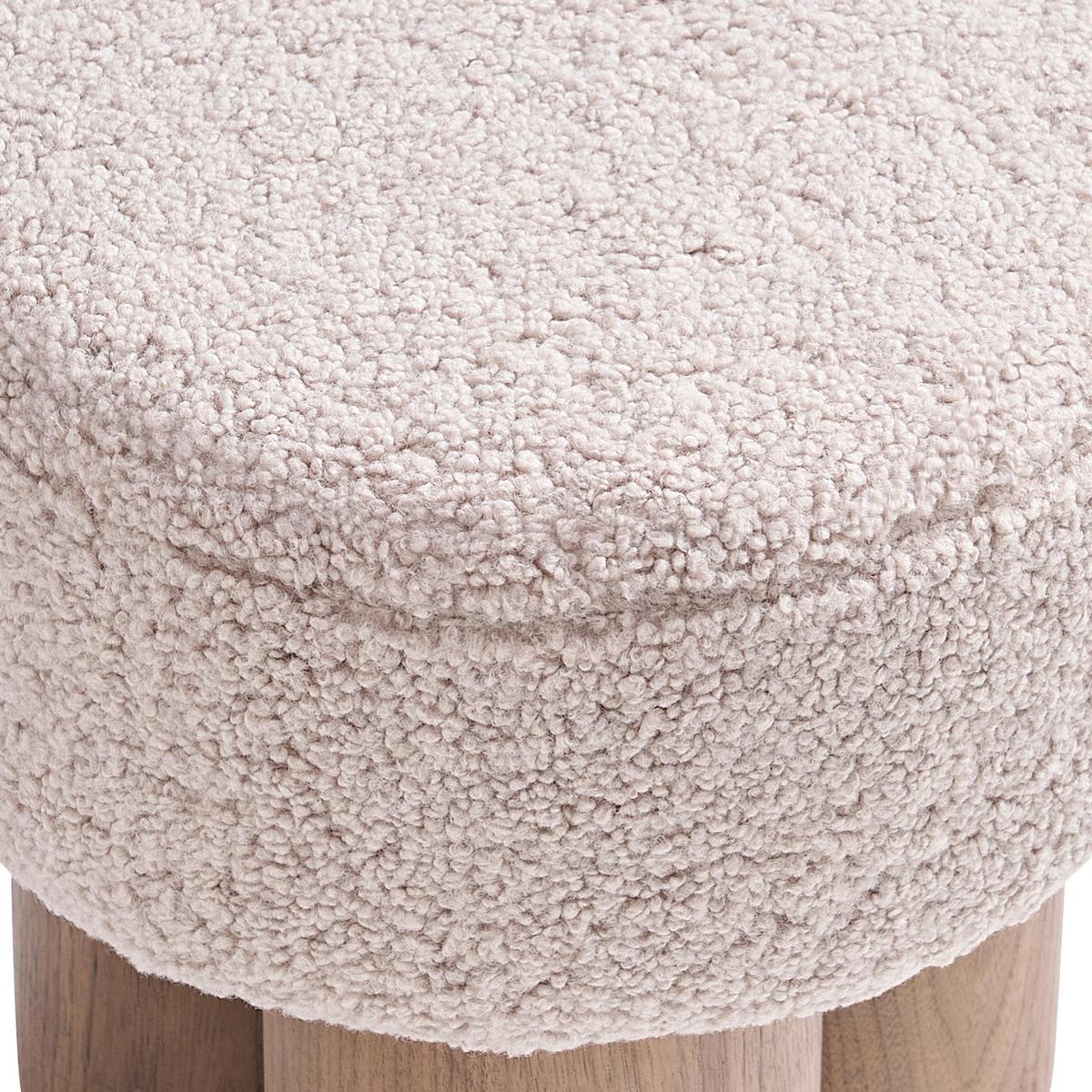 Hocker Braun, Walnussfarben B: 50cm - Walnussfarben/Braun, MODERN, Holzwerkstoff/Textil (50/49/50cm) - Livetastic