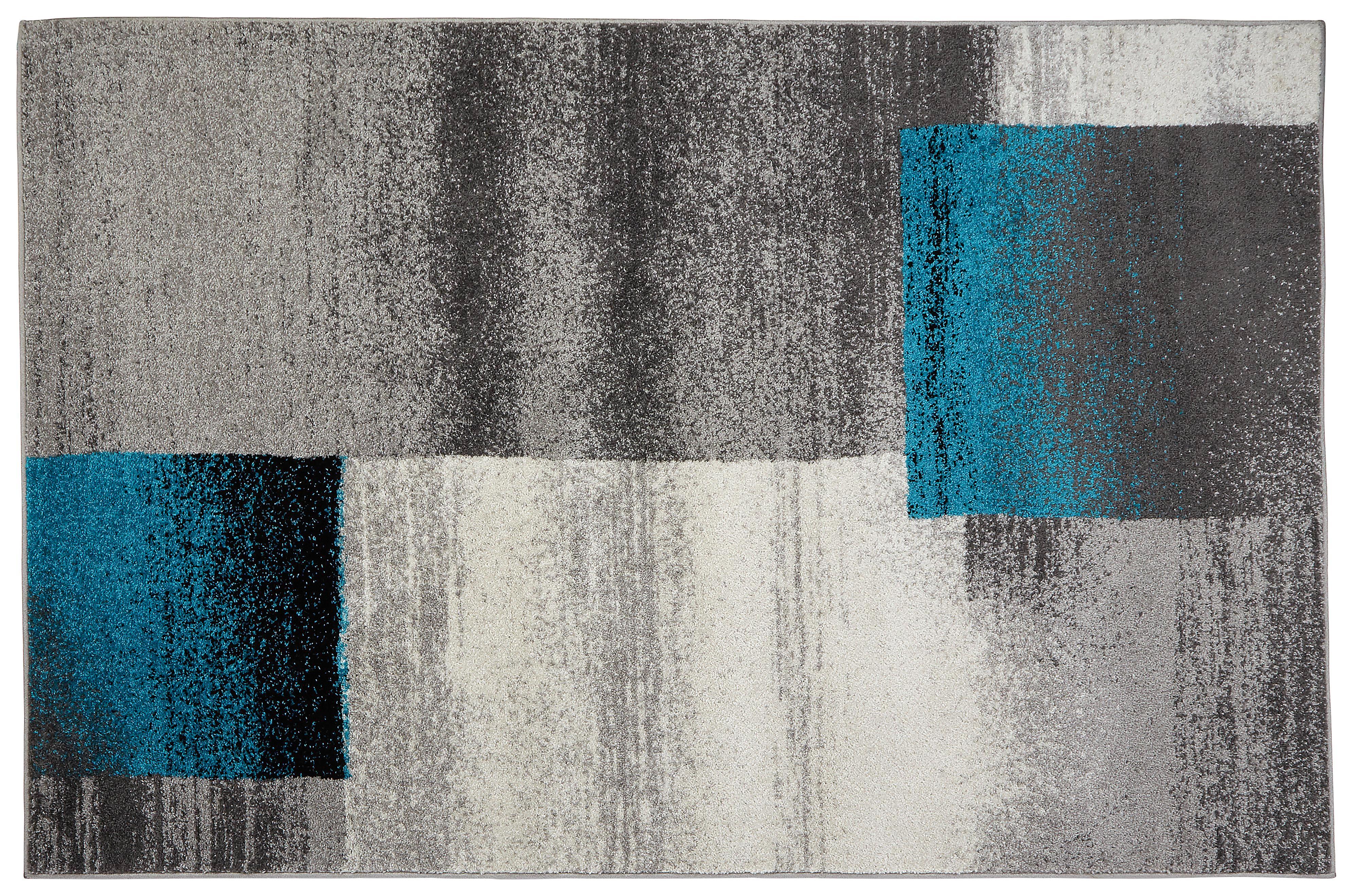 Webteppich Florence 120x170 cm - Beige/Petrol, KONVENTIONELL, Textil (120/170cm) - Ombra