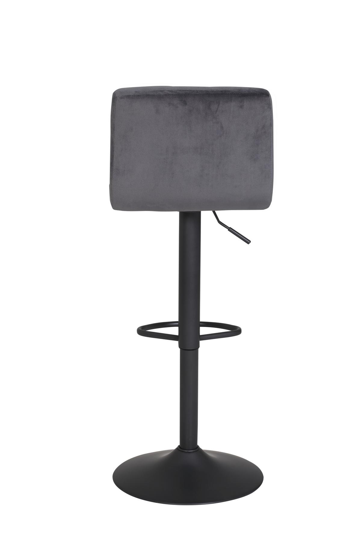 Barhocker-Set höhenverstellbar Amanda Grau - Dunkelgrau/Grau, MODERN, Textil/Metall (40/85/48cm) - MID.YOU