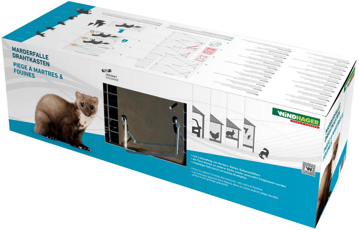 Marderfalle Lebendfalle Metall 60x18x20 Cm - Alufarben, Basics, Metall (60/18/20cm)