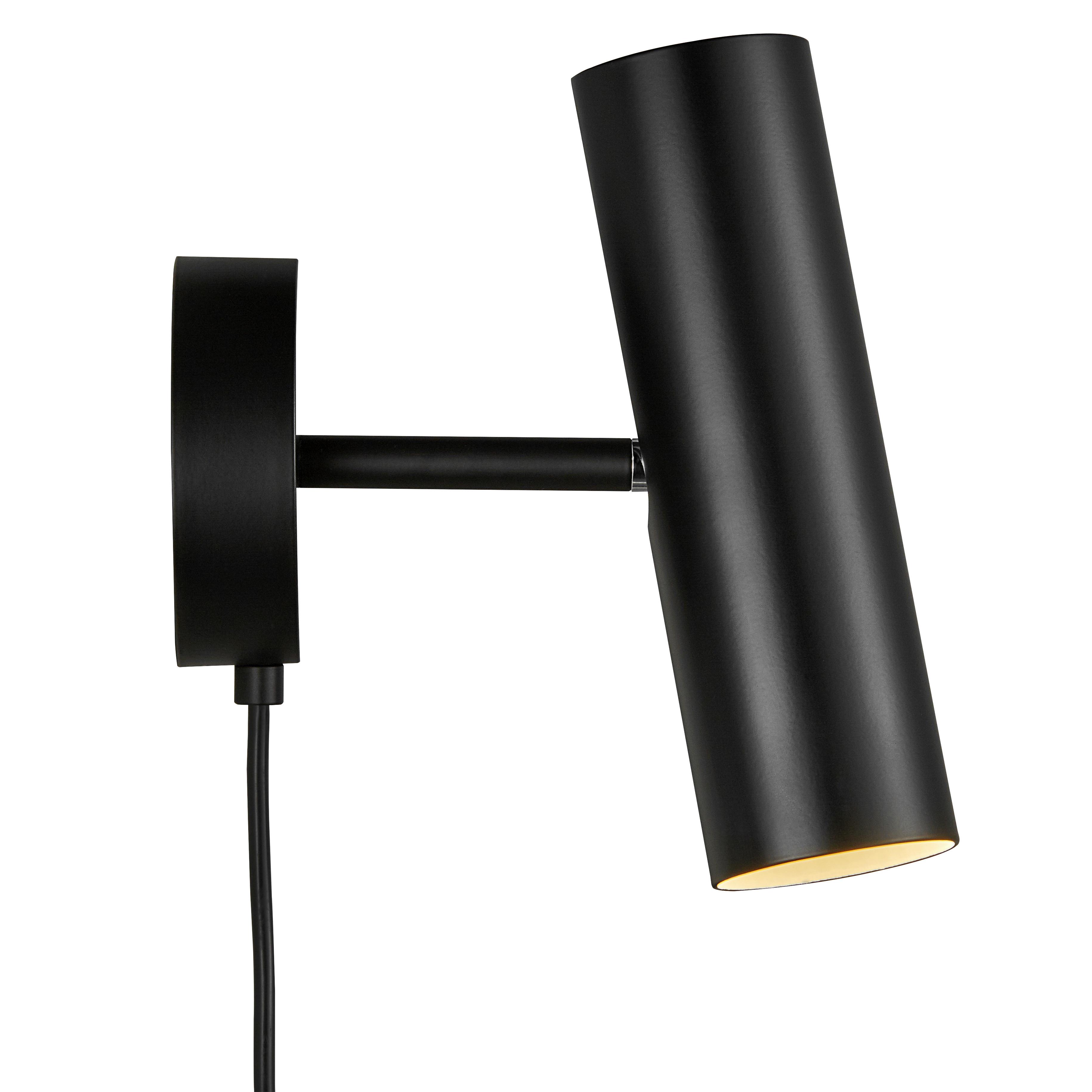 Wandleuchte Mib Schwarz  D: 6 cm - Schwarz, Design, Metall (6/20cm) - Nordlux