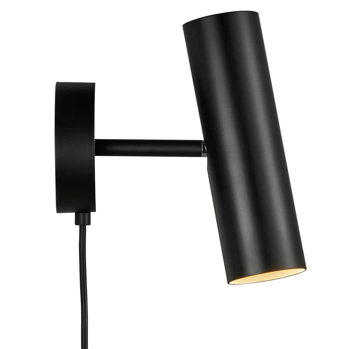 Wandleuchte Mib Schwarz  D: 6 cm - Schwarz, Design, Metall (6/20cm) - Nordlux