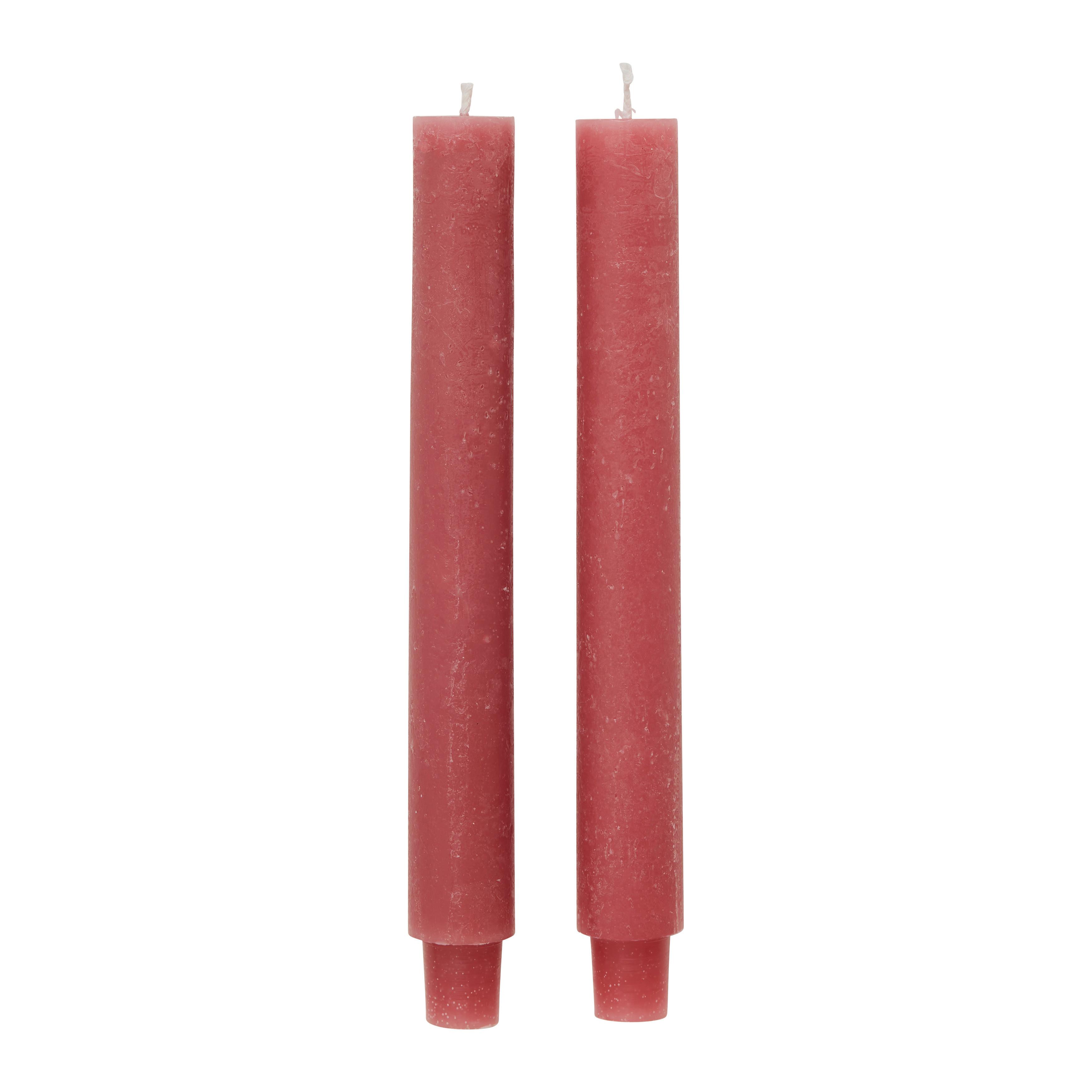 SADA DLOUHÝCH SVÍČEK MICHELLE - starorůžová, Moderní, přírodní materiály (3/25cm) - Modern Living