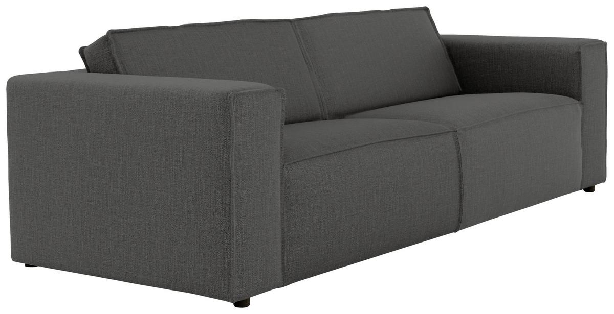 3-sitzer-sofa Dice Anthrazit B: 250 Cm - Anthrazit/Schwarz, MODERN, Textil (250/80/102cm) - MID.YOU