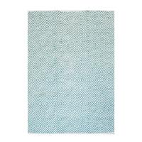 Flachwebteppich Aperitif Türkis, 160x230 cm - Türkis, KONVENTIONELL, Textil (160/230cm)