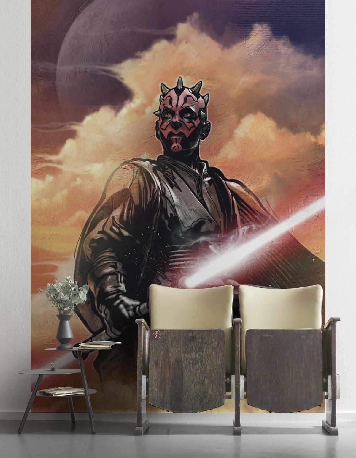 Fototapete Star Wars Darth Maul - Multicolor, Trend, Textil (200/280cm)