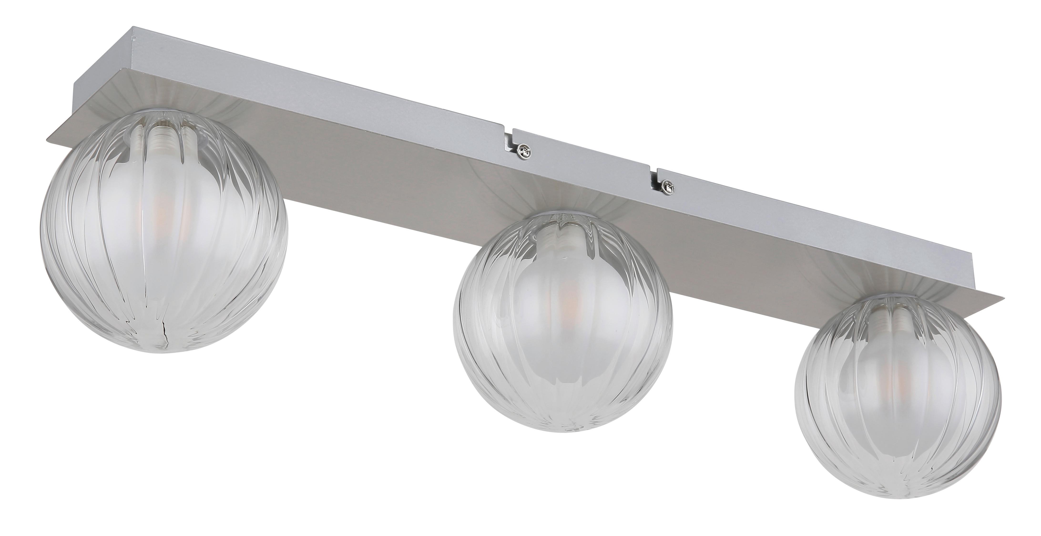 Bad-deckenleuchte Ip44 Klar 3-Flammig - Klar, KONVENTIONELL, Glas/Metall (50/10/12,5cm) - Globo