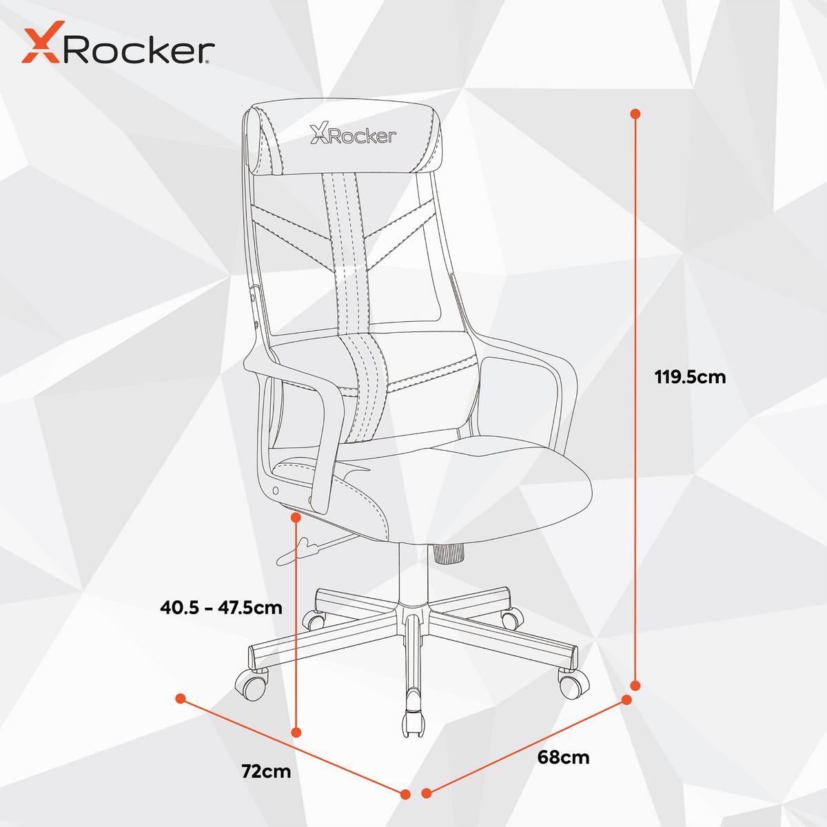 Gaming Stuhl Helix Mit Kissen Rot/schwarz - Rot/Schwarz, MODERN, Kunststoff/Textil (68/112,5/72cm) - X Rocker