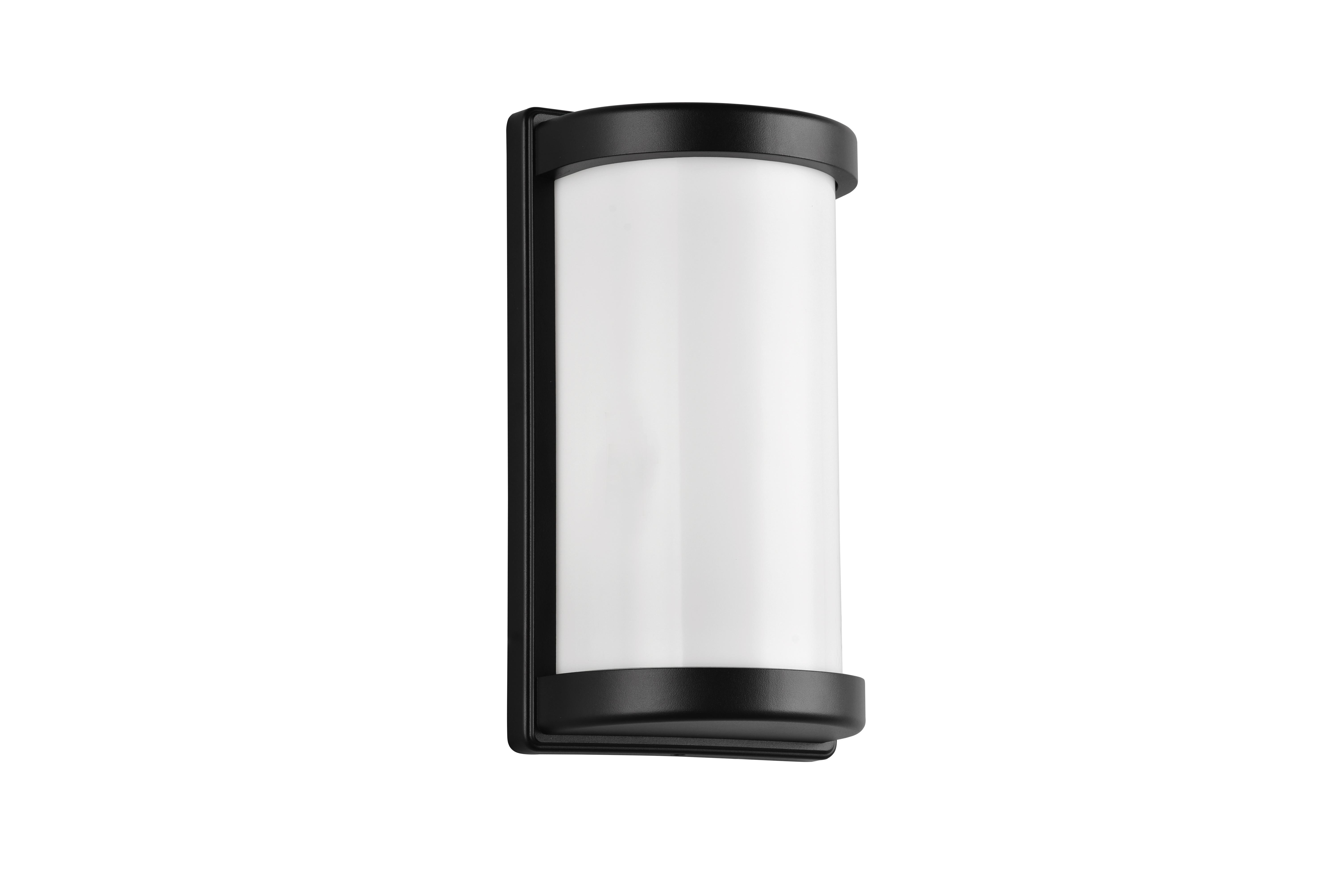 AUßENWANDLEUCHTE 10W, Schwarz, Weiß - Schwarz/Weiß, Design, Kunststoff/Metall (26,5/14,5/10cm)