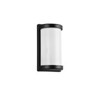 AUßENWANDLEUCHTE 10W, Schwarz, Weiß - Schwarz/Weiß, Design, Kunststoff/Metall (26,5/14,5/10cm)