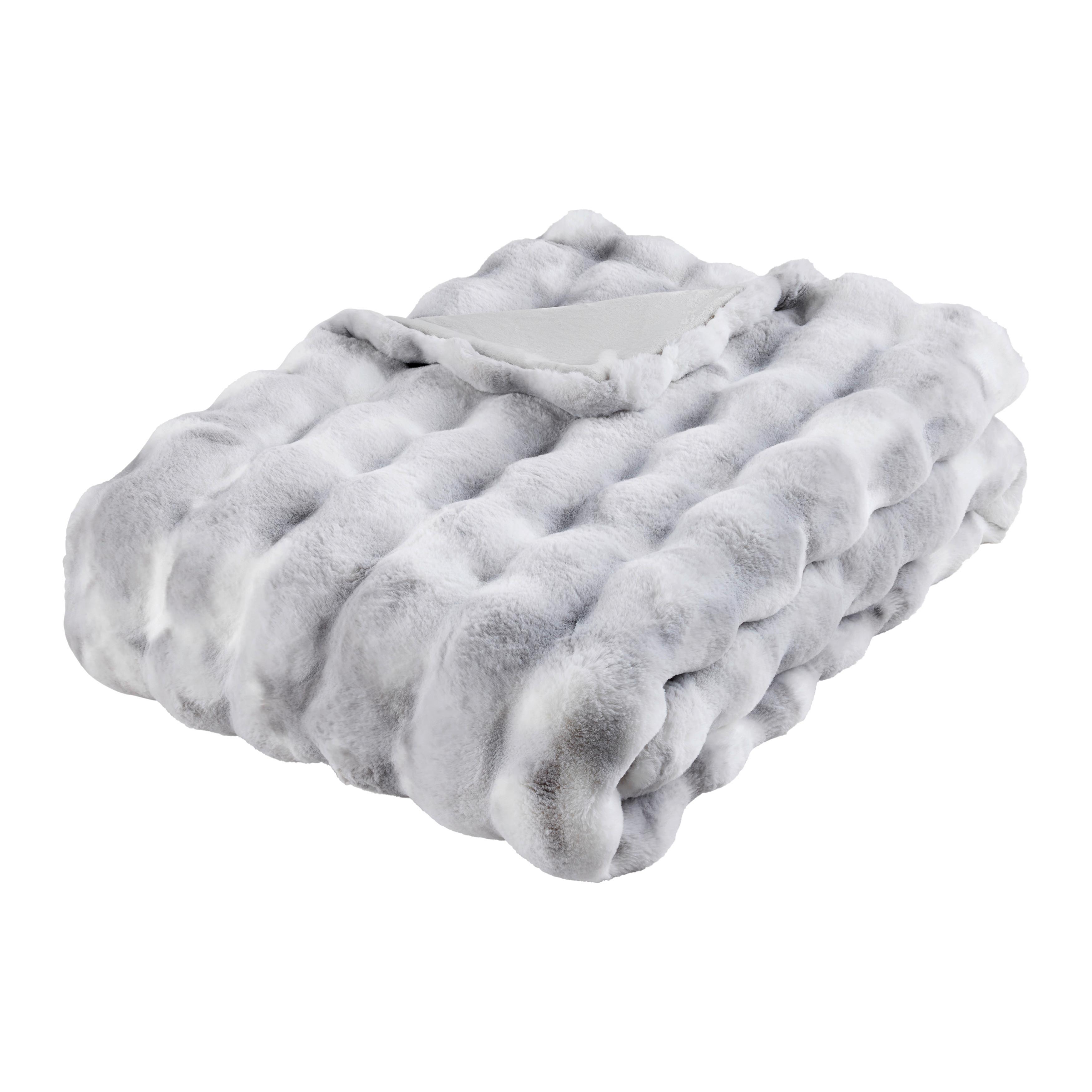 KOŽUŠINOVÁ DEKA SVEA - sivá, textil (140/200cm) - Premium Living