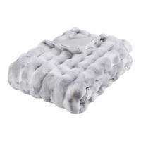 KOŽUŠINOVÁ DEKA SVEA - sivá, textil (140/200cm) - Premium Living